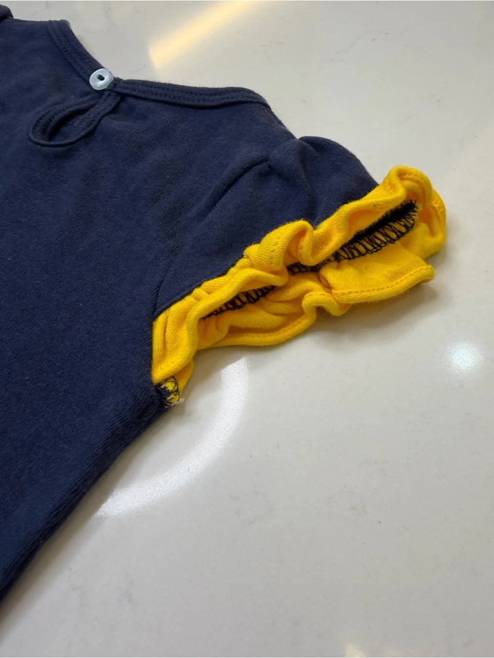 University of Michigan Wolverines Baby Bodysuit Ruffle Sleeve 6-9 Months